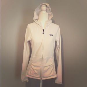 The North Face Women’s White Zip-Up Fleece Hoodie